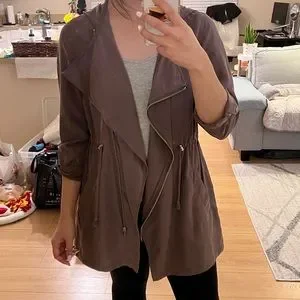 H M Jackets Coats Hm Waterfall Hooded Jacket Poshmark
